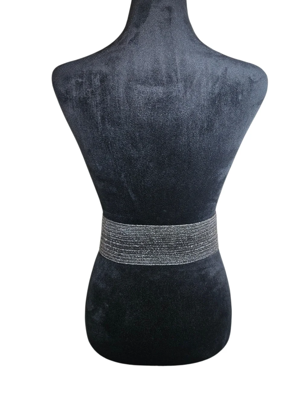 Vince Camuto Black Raffia Stetch Statement Waist Belt Size M/L